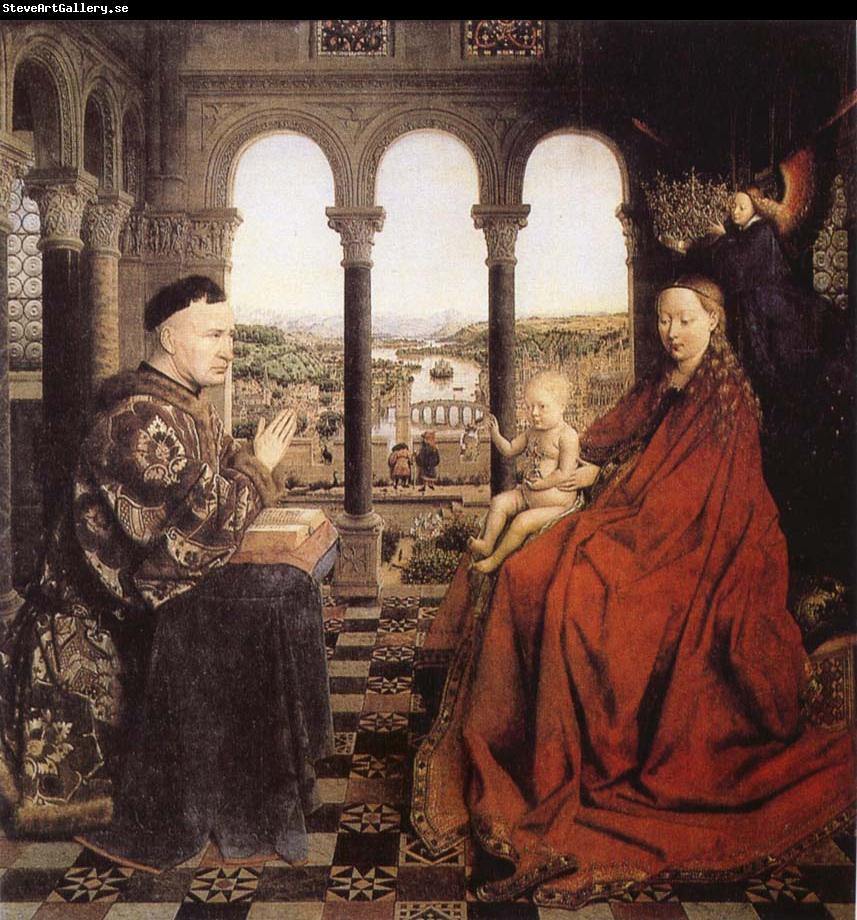 EYCK, Jan van The Virgin of Chancellor Rolin